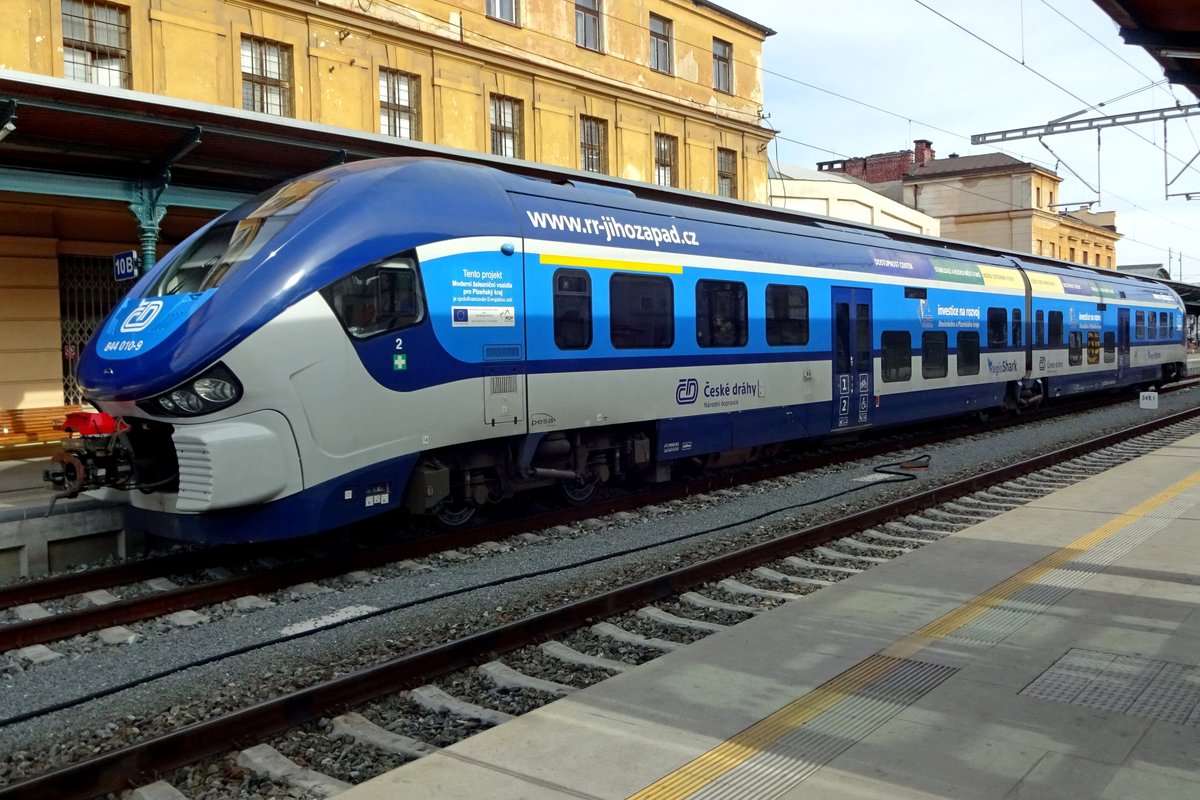CD 844 010 stands on 22 February 2020 in Plzen.