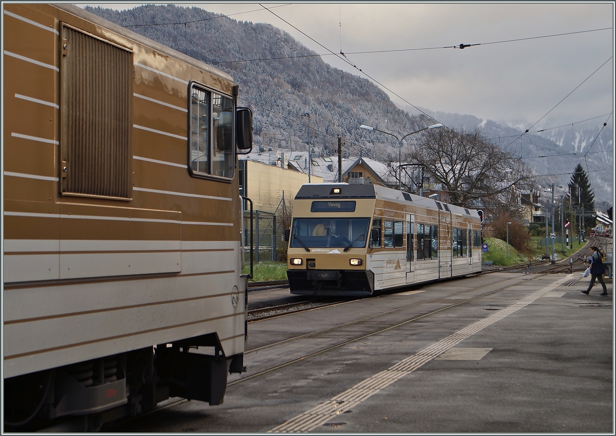 CEV GoldenPass GTW Be 2/6 in Blonay. 
09.12.2014