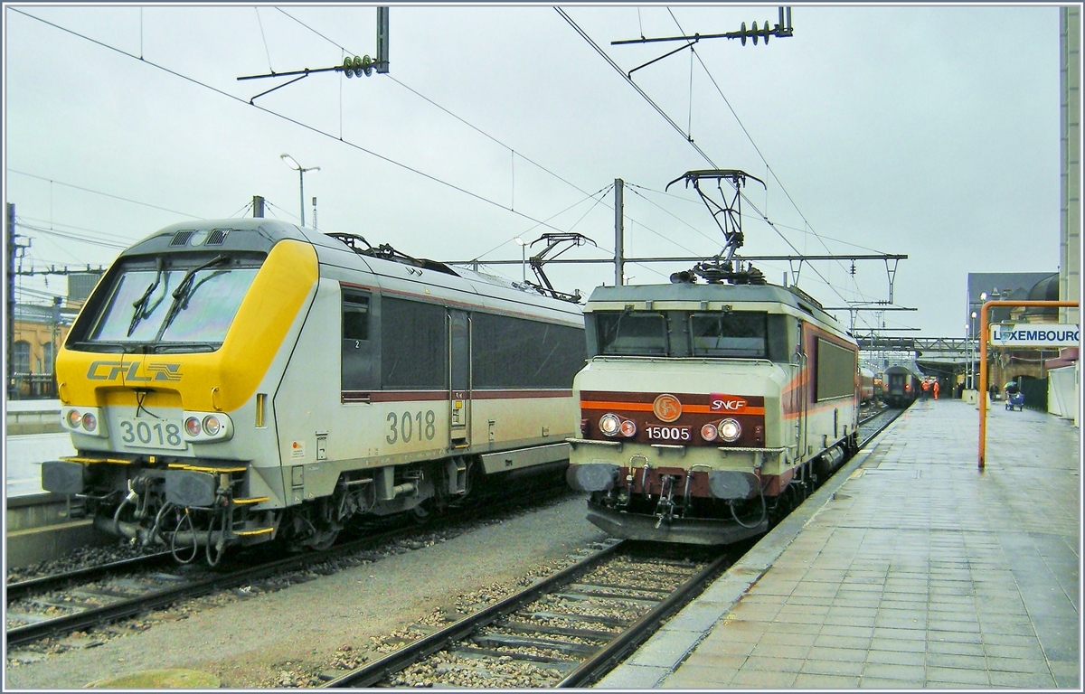 CFL 3018 and SNCF BB 15005 in Luxembourg.
11.03.2008