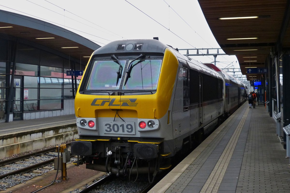 CFL 3019 photographed in Luxembourg City main station on December 2nd, 2020.
