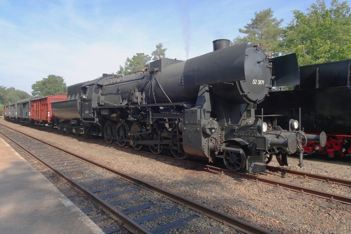Ex-BBÖ 52 3879 stands with a photo freight ready for departure to Eerbeek at Loenen on 4 September 2022.