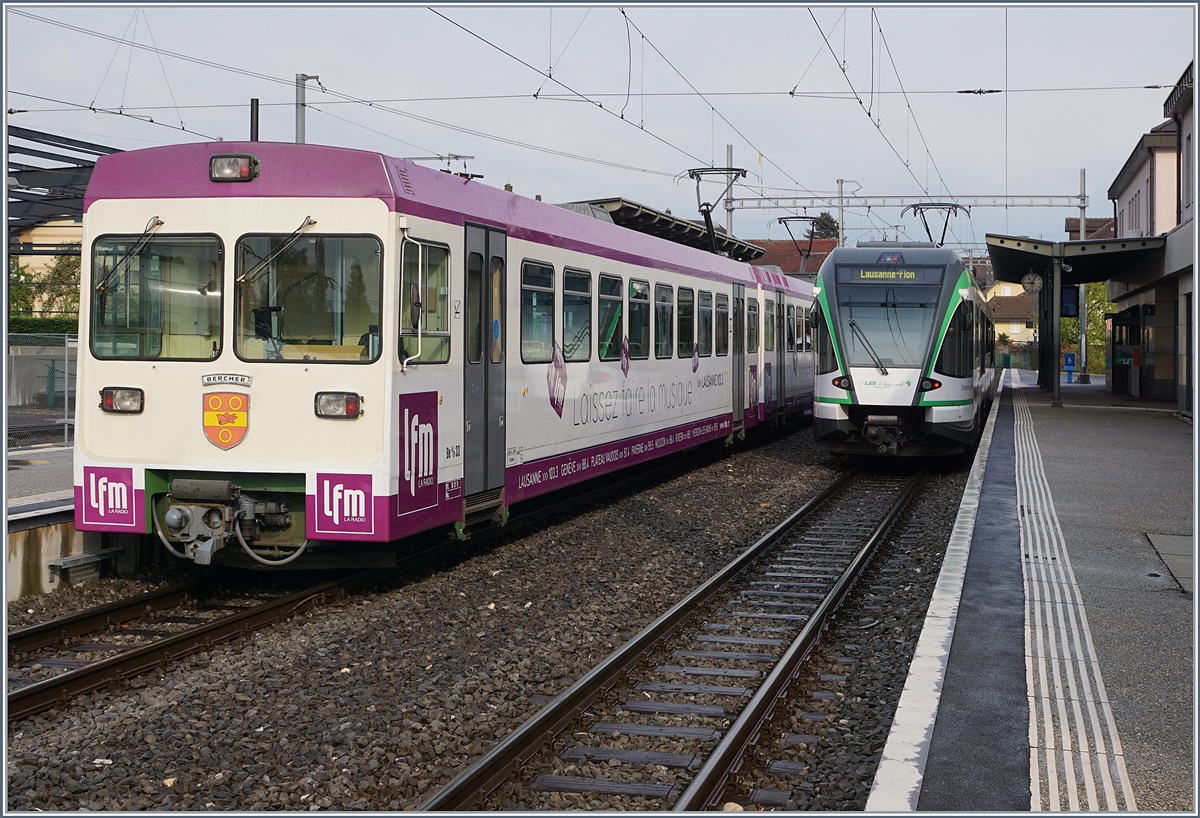 LEB local trains in Echallens.
28.04.2017