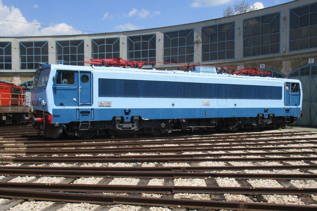 MAV V63-001 stands in the Budapest Railway Museumpark at Budapest and is seen on 12 May 2018.