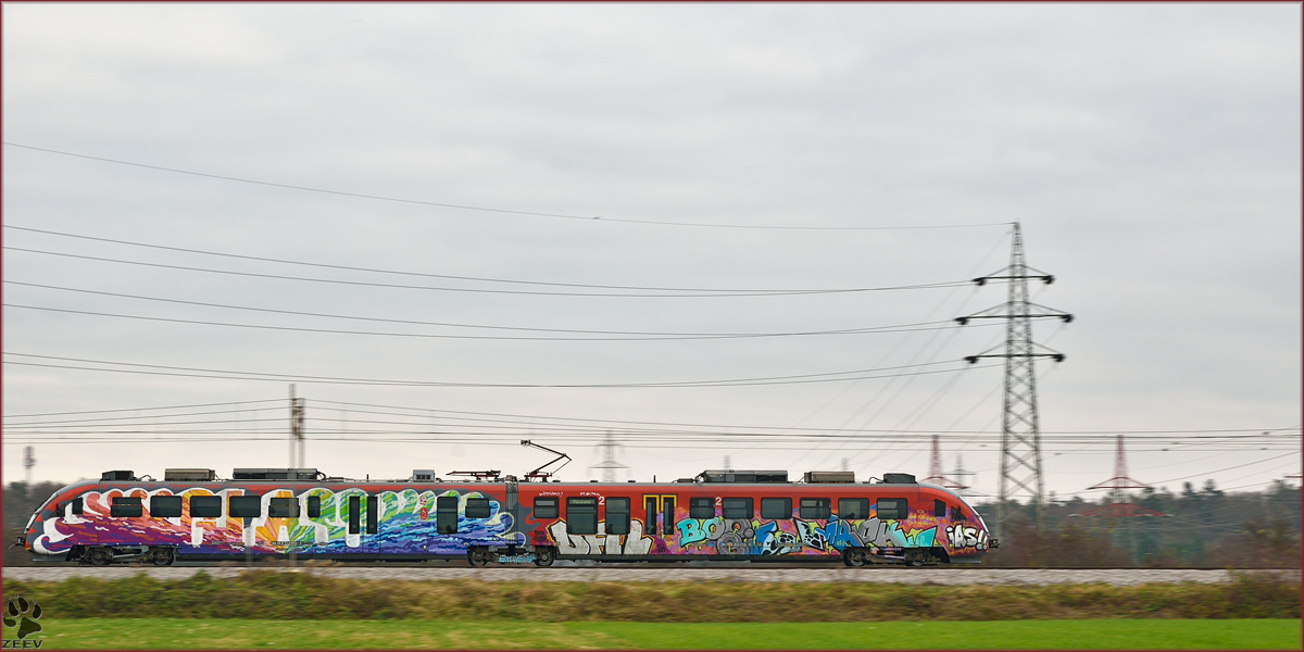Multiple units 312-? run through Bohova on the way to Pragersko. /21.11.2014