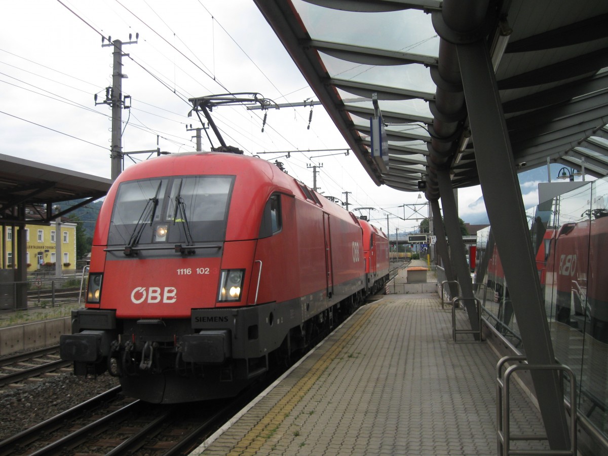 OBB 1116 102 at Jernbach, August 2012.