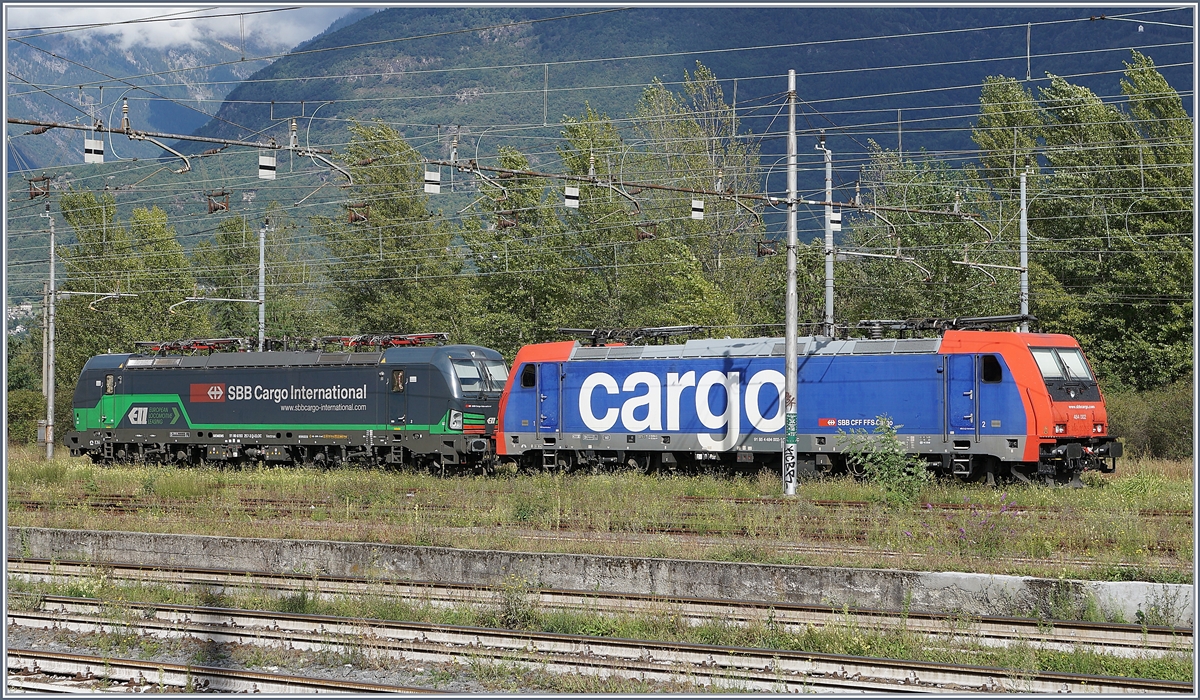 SBB Cargo Re 484 002-1 and 193 257-3 (UIC 91 80 6193257-3 D-ELOC)in Domodossola.
18.09.2017