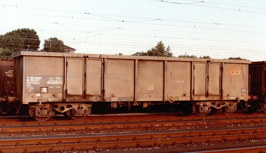 SBB-CFF RIV-EUROP Open Wagon Eaos in Milano, August 1984