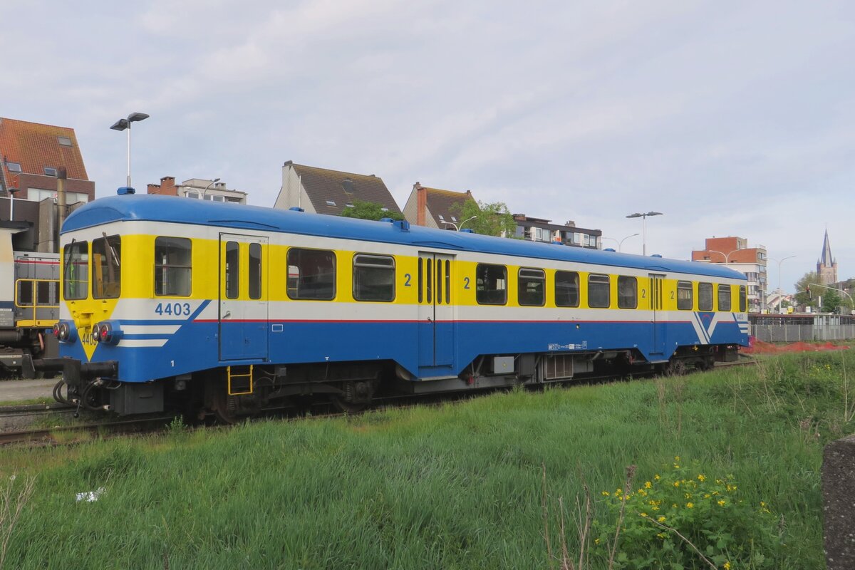 SCM's 4403 offers the first shuttle service to maldegem at Eeklo on 6 May 2023 during the Steam Days. 