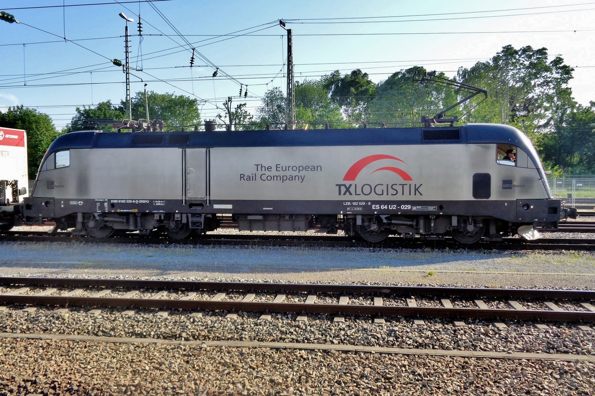Side view on U2-029 at Rosenheim during customs inspections of her freight on 6 May 2018.