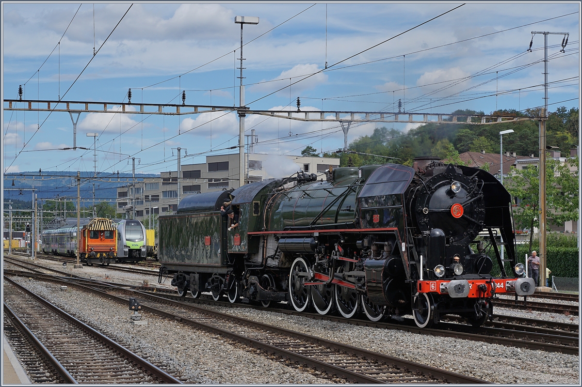 Steam Day Lyss 2018: The SNCF 141 R 1244 in Lyss.
11.08.2018