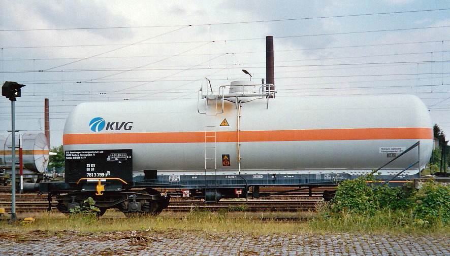 Tank wagon DB KVG in Hameln (D), August 2002 [wagon citerne, carro cisterna]