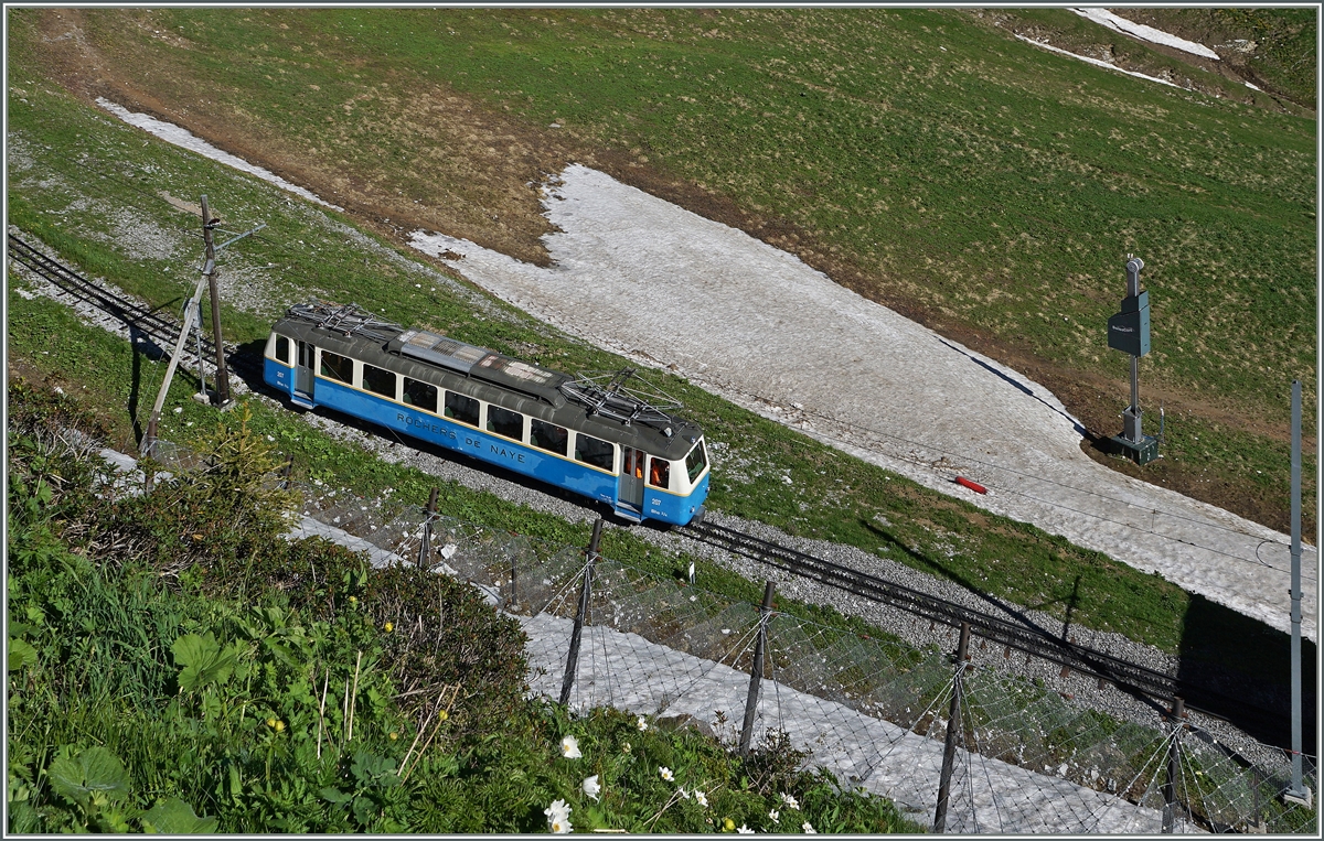 The Bhe 2/4 207 on the Rochers de Naye on the way to Glion.
28.06.2016