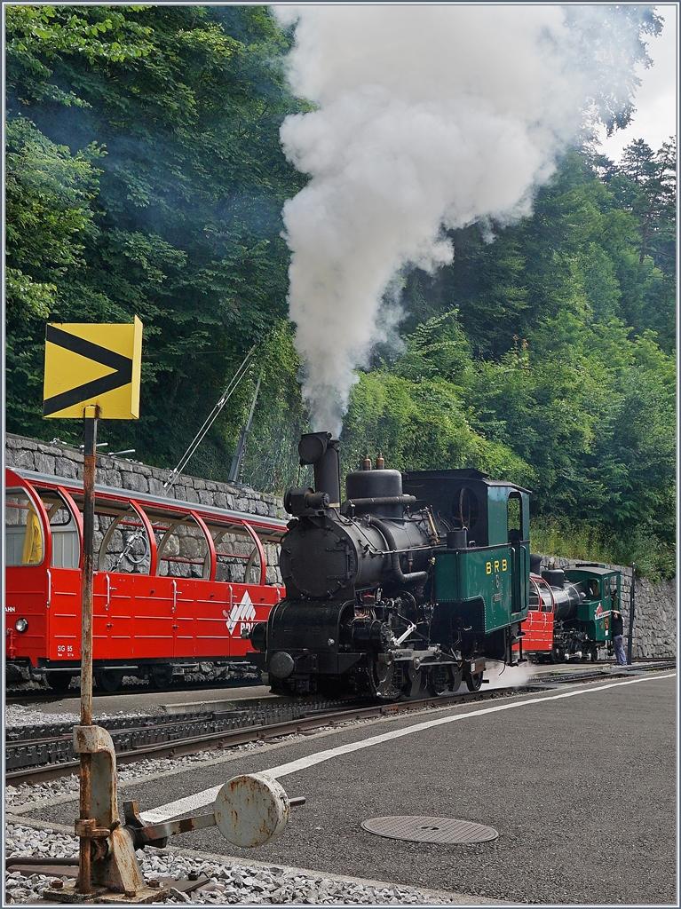 The Brienz Rothorn Bahn BRB Steamer H 2/3 N° 6 in Brienz.
08.07.2016