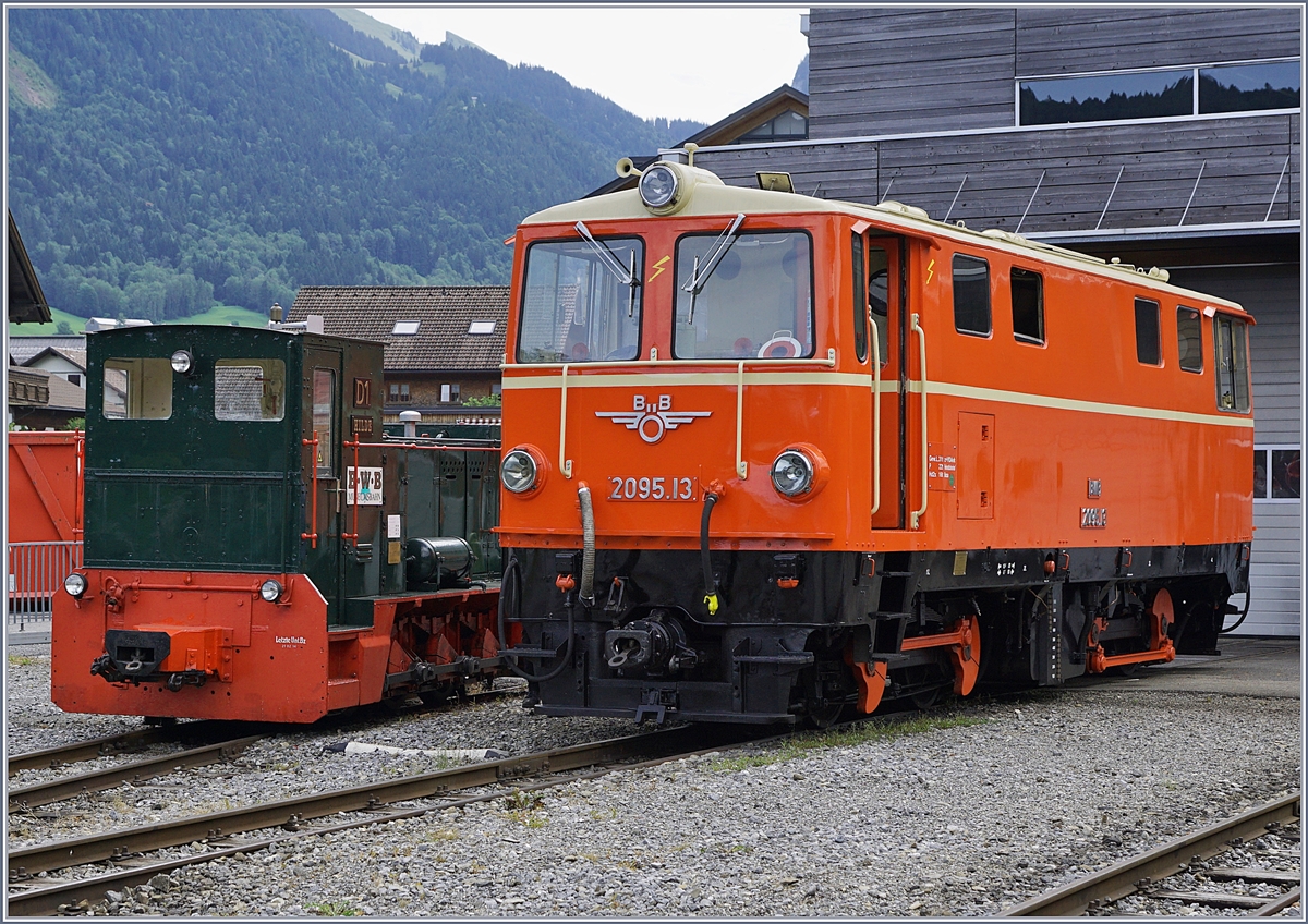 The BWB ÖBB 2095.13 and the D1  Hilde  in Bezau.
09.07.2017