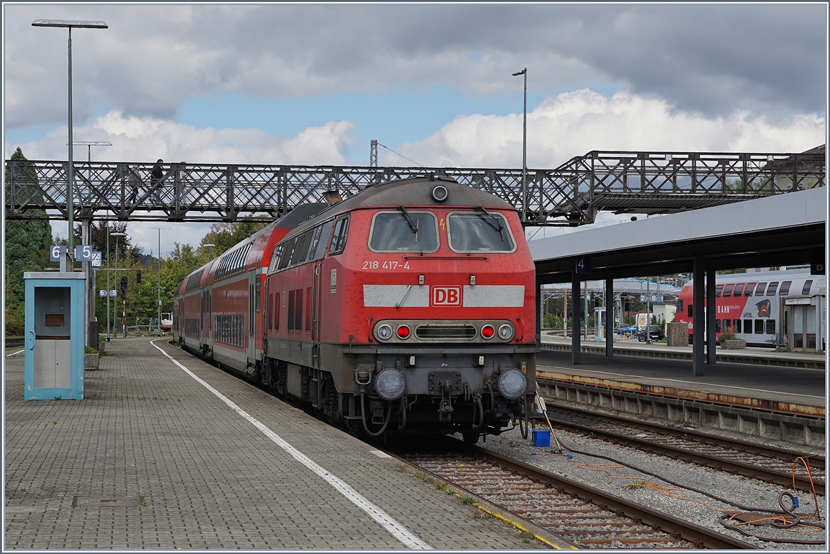 The DB 218 417-4 in Lindau Hbf.
24.09.2018