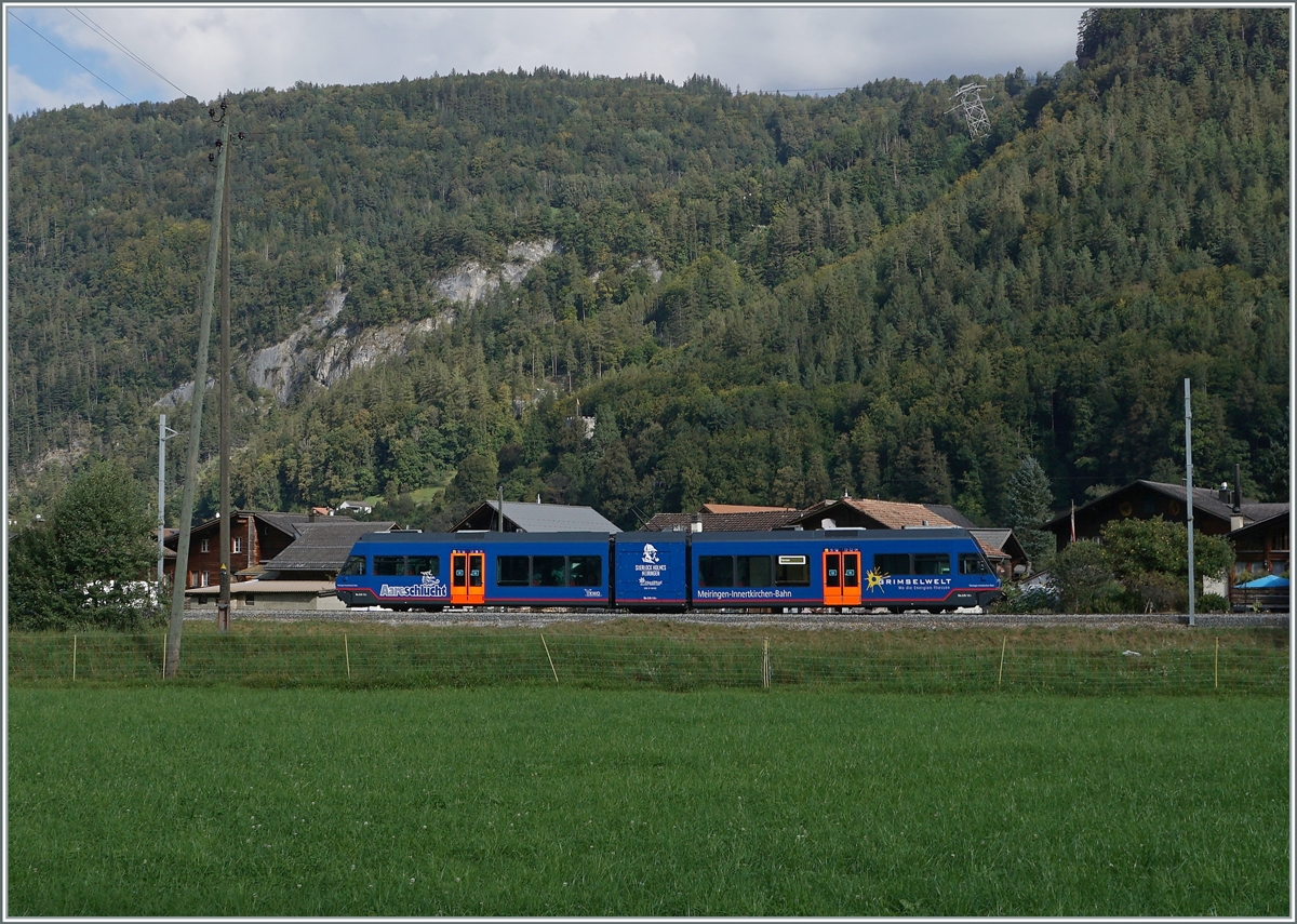 The MIB Be 2/6 13 (the ex CEV MVR Be 2/6 7004  Montreux ) on the way to Meiringen by the Aareschlucht West Station. 

22.09.2020