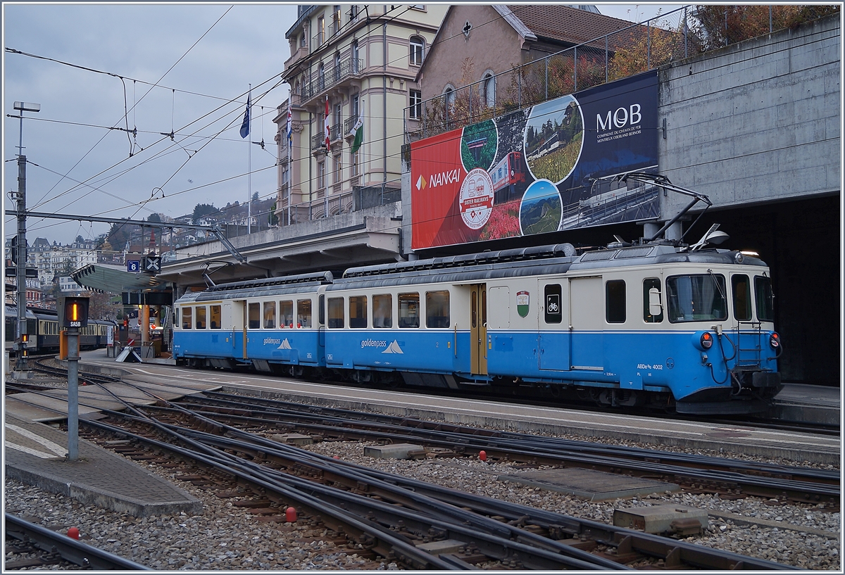 The MOB ABDe 8/8 4002 VAUD in Montreux.
19.11.2018