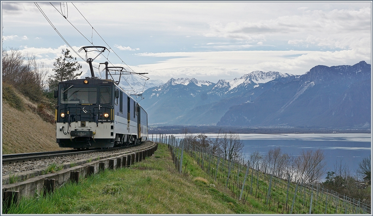 The MOB GDe 4/4 6005 near Planchamp over Montreux on the way to Zweisimmen.

12.03.2020