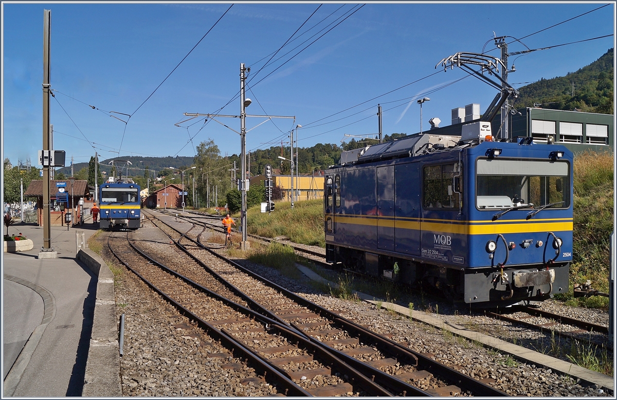 The MOB Gem 2/2 2502 and 2504 in Blonay.

27.08.2020
