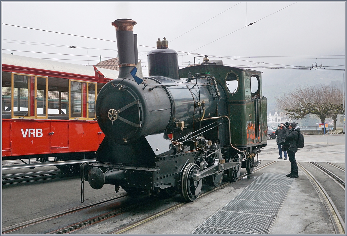 The RB (Rigi Bahnen) H 2/3 N° 16 (1923 SLM Winterthur) in Vitznau.
24.02.2018