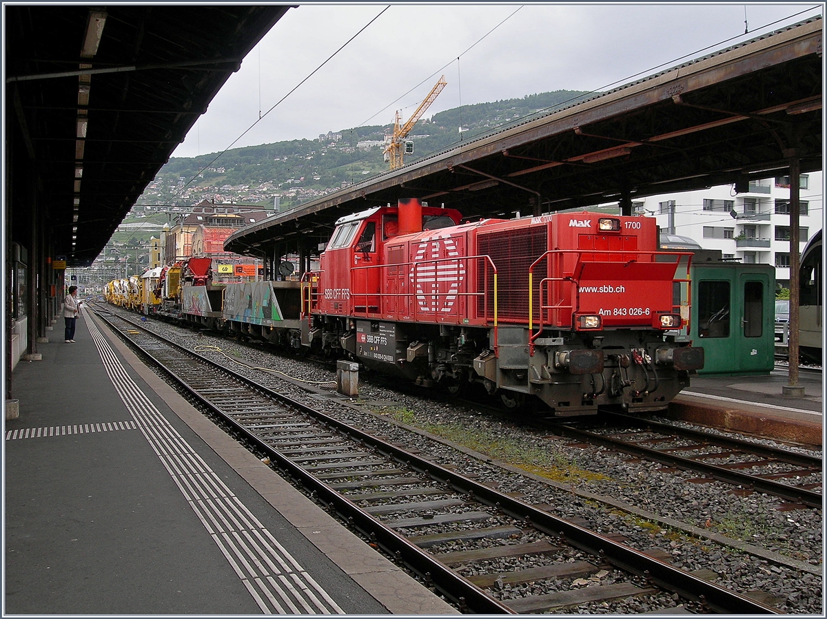 The SBB Am 843 026-6 in Vevey.
11. 08.2017