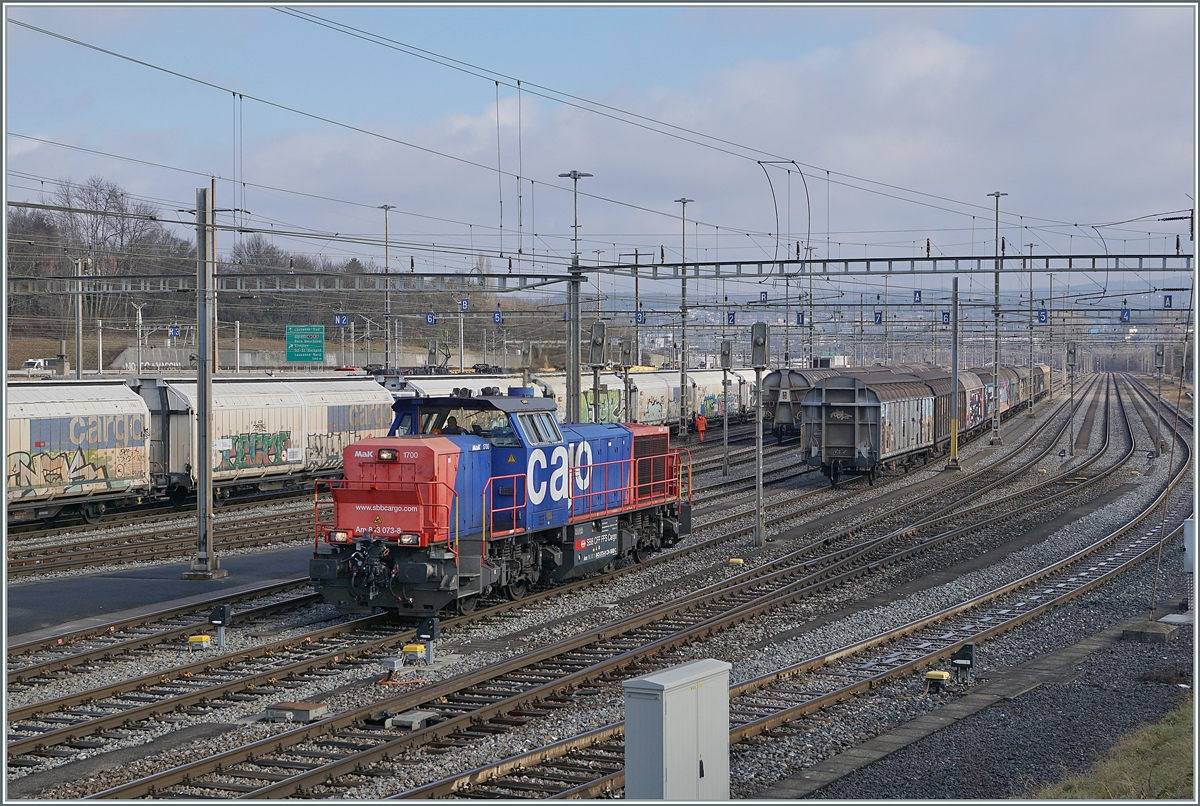 The SBB Am 843 073-8 in the Lausanne Triage Station. 

04.02.2022
