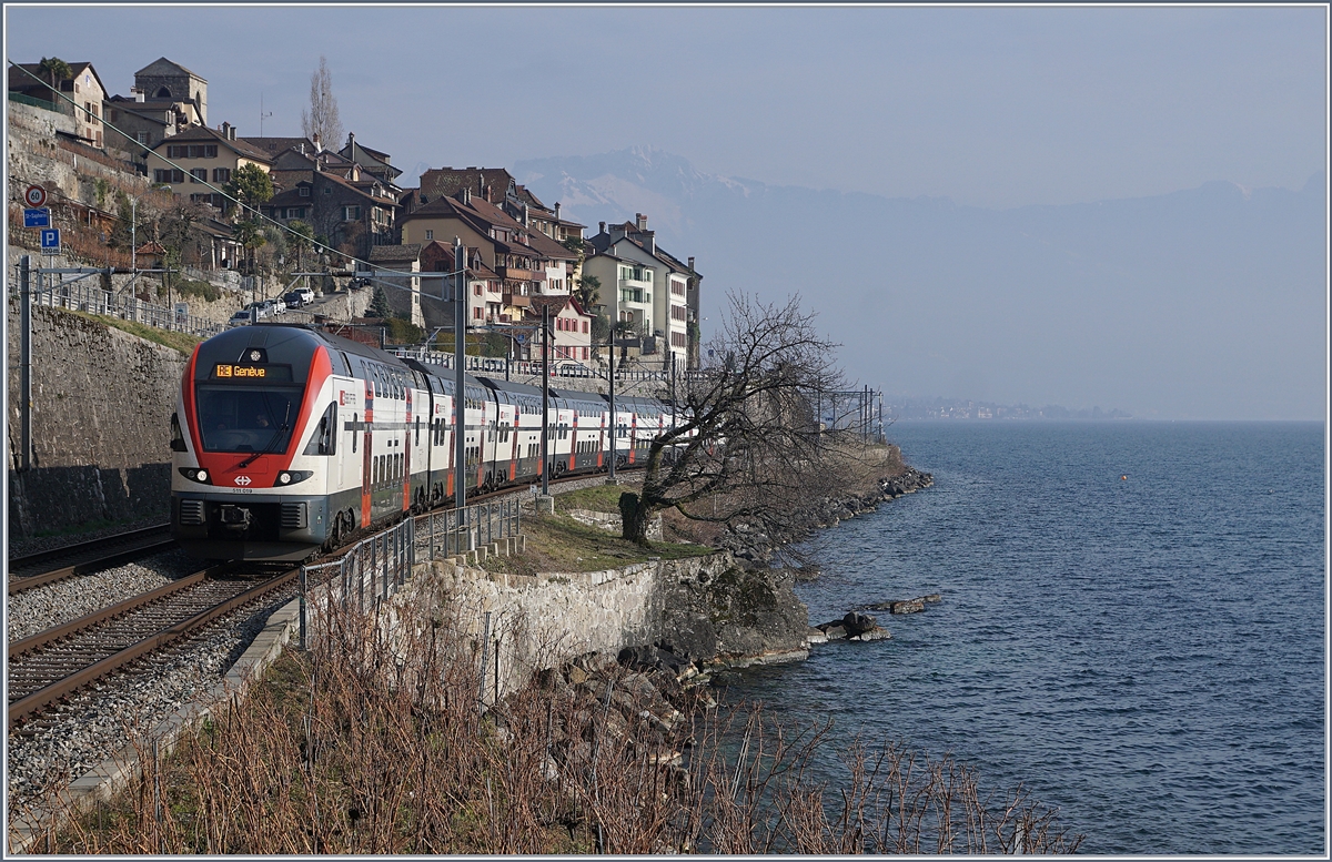 The SBB RABe 511 019 on the way to Geneva by St Saphorin.
06.02.2018