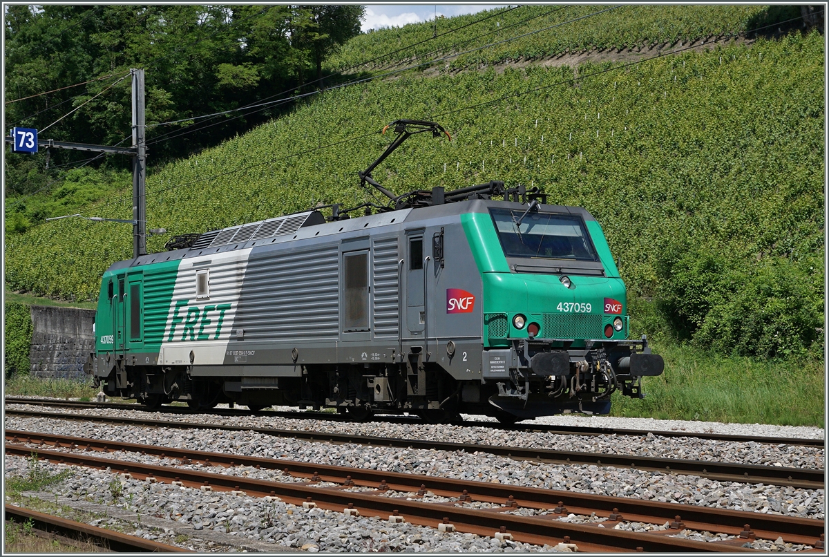 The SNCF  BB 37 059 in La Plaine. 
20. Juni 2016