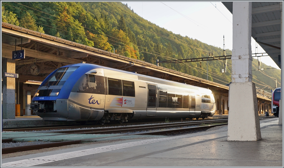 The SNCF X 73755 in Vallorbe is the TER to Franse.

21.07.2022
