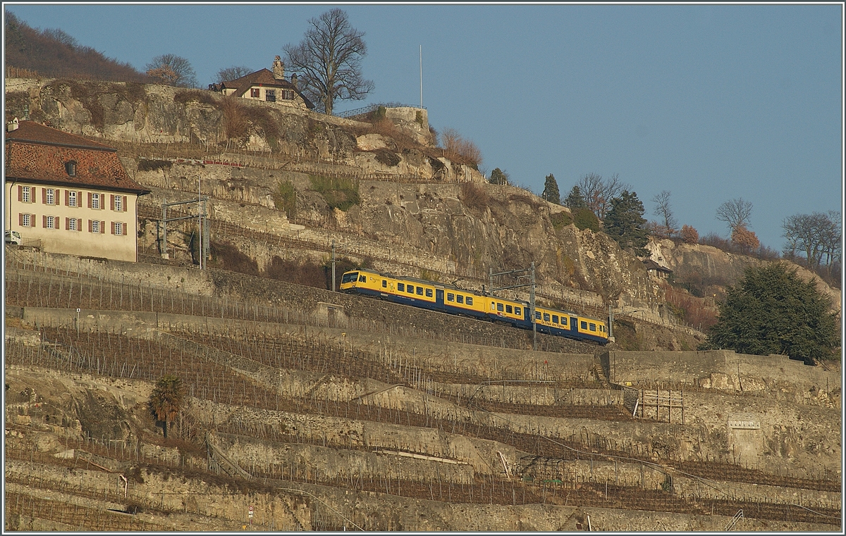 The Train des Vignes (Vineyard-train) over St Saphorin.
01.03.2012