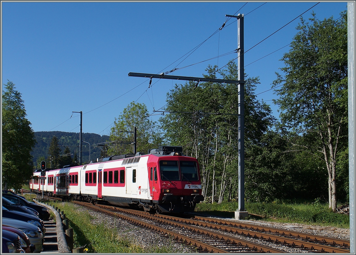 The Travis local train 6014 is arriving at Le Pont. 
03.06.2015