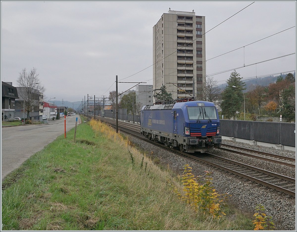 The WRS 193 493 on the way to Biel/Bienne by Grenchen.

11.11.2020