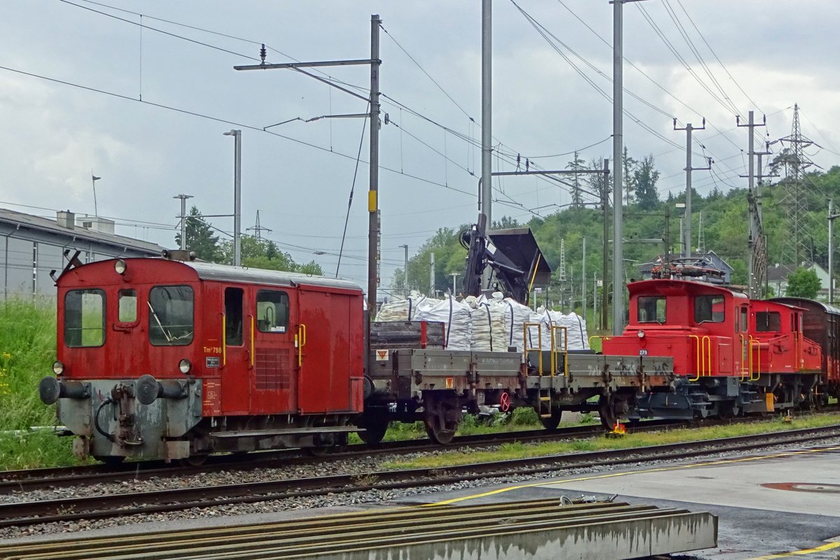 Tm 758, owned by Verein Mikado 1244,  stands in Brugg AG on 25 May 2019.