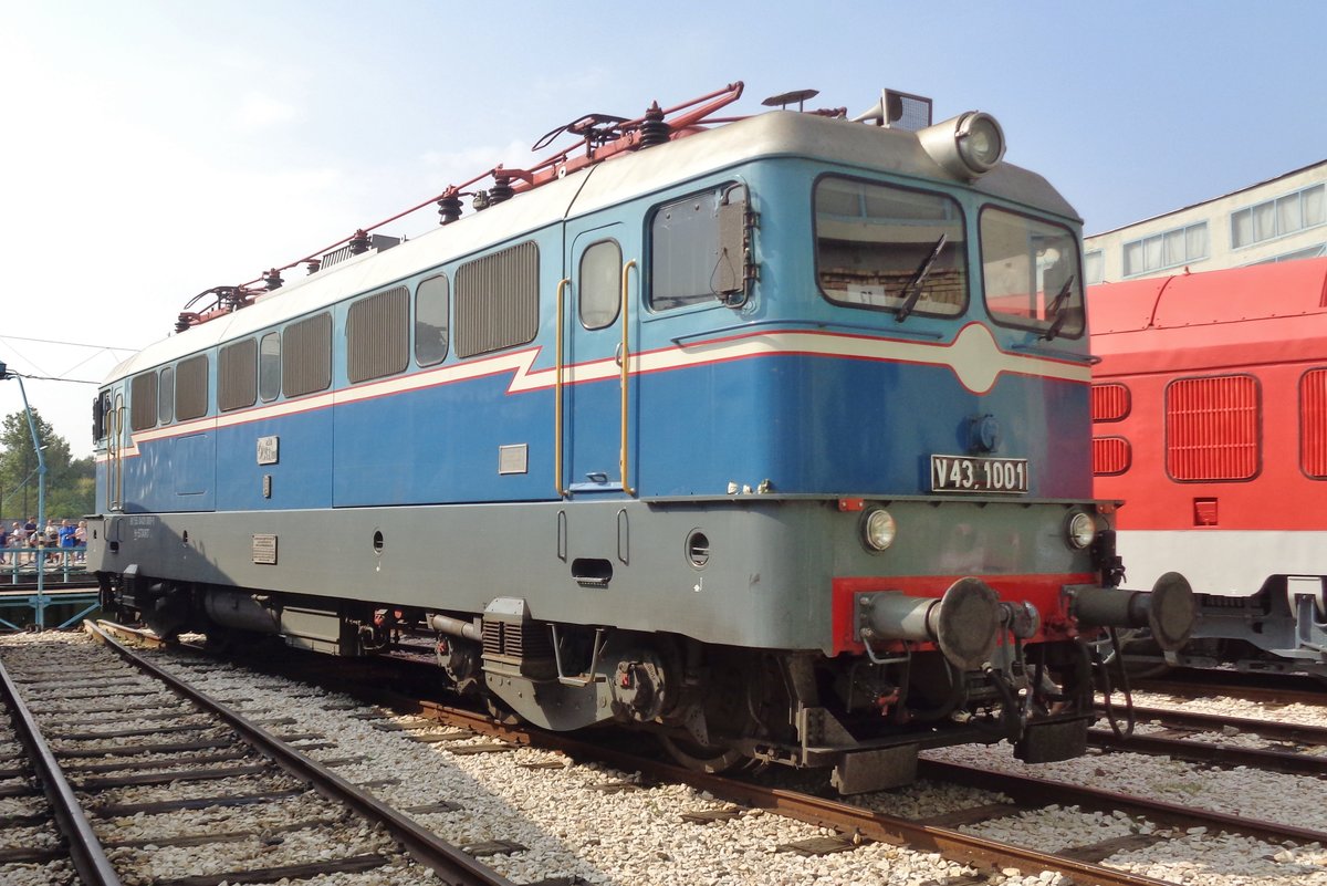 V43-1001 stands in the Budapest Railway Museum park on 8 September 2018.