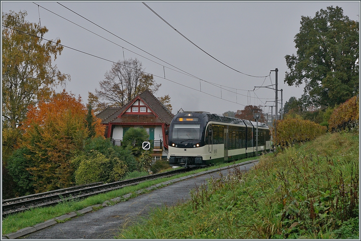 You can also take photos in bad weather, here are four examples of bad weather photos at the MOB: The CEV MVR ABe 2/6 7501 by Planchamp on the way to Montrex. 

23.10.2020
