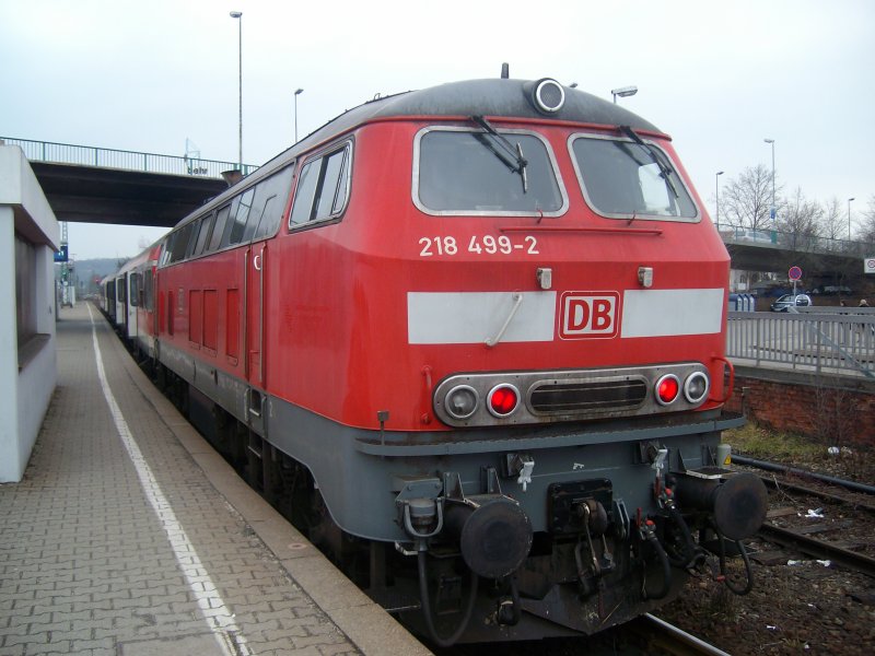 BR218 am 26.02.2009 mit RB in Wendlingen