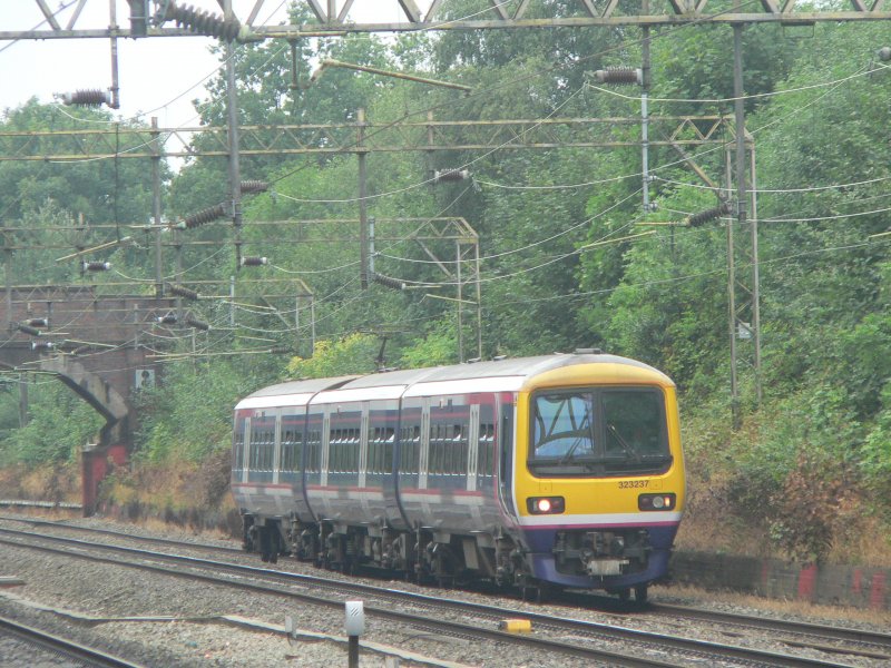 Northern Rail class 323 train near Heaton Chapel, 2006-08 