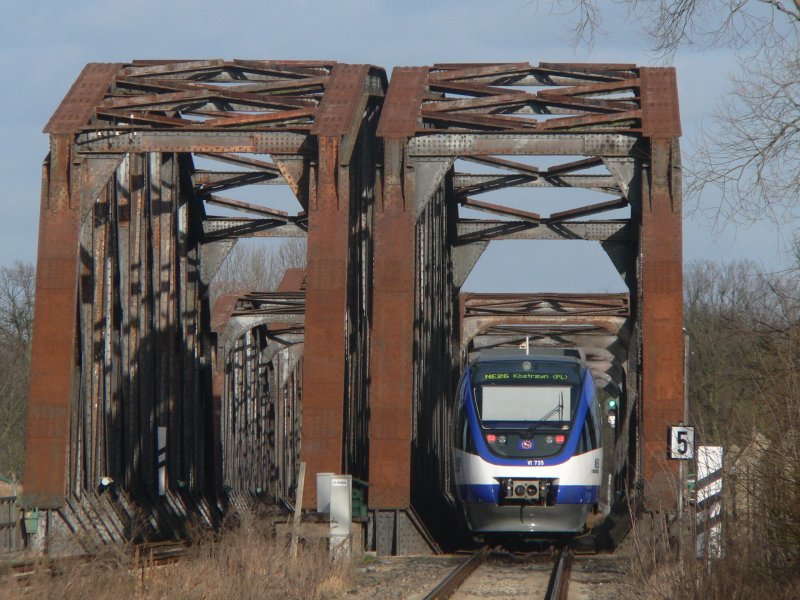 Leaving Germany - Line NE26, starting in Berlin Lichtenberg, ends