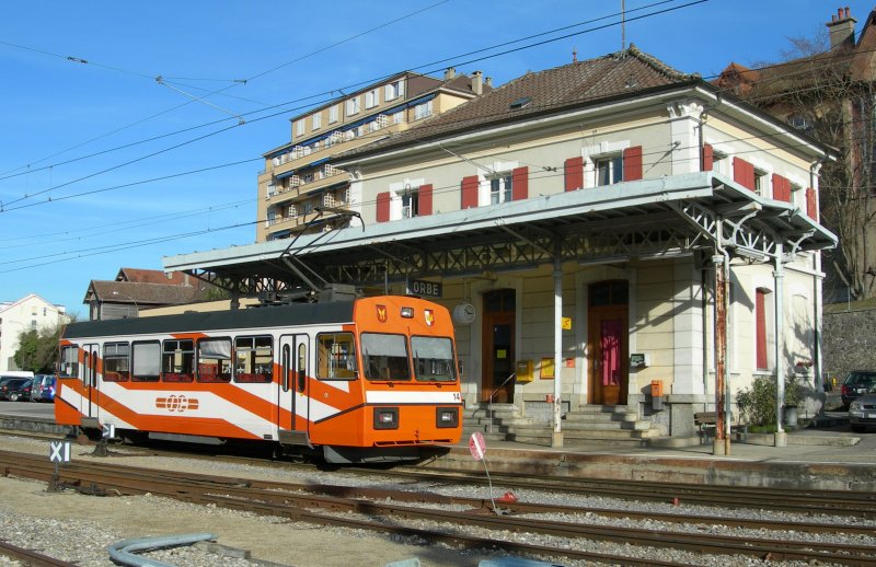 Orbe Station with the Be 2/2 n 14
28.01.2008