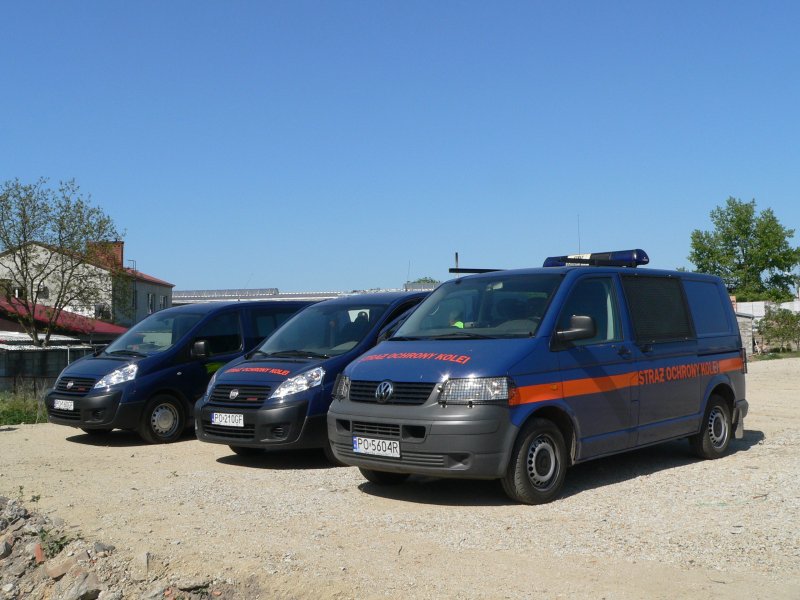 Polish railway police cars in Wolsztyn. 2009 
