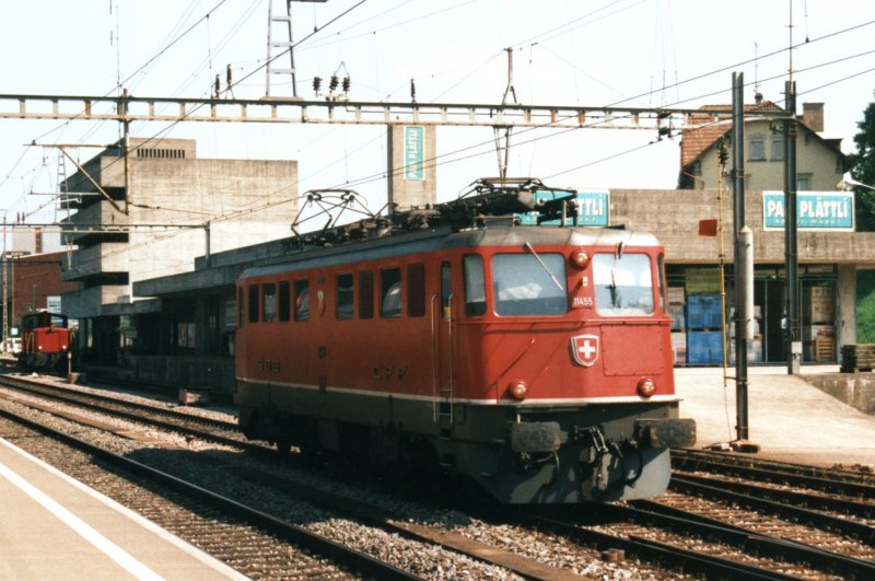 SBB Ae 6/6 11455 on 18.05.1999 at Spreitenbach. 
