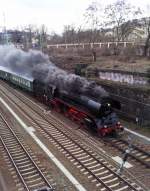 01 Opening of the season railroad museum Dresden old town (26, 27 & 28.03.2010), 01 0509 with special train at the central station Dresden
www.igbwdresdenaltstadt.de

