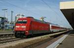 101 DB 101 003-2 with CNL Moskau/Kobenhavn is arrived in Basel Bad Bf. 
03.10.2009