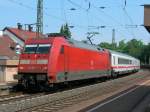 101 DB E 101 092-5 with IC between Freiburg and Basel. 
05.07.2006