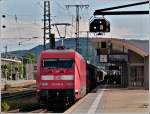 101 101 018-0 is going to take over the IC to Norddeich Mole at the main station of Koblenz on June 23rd, 2011.