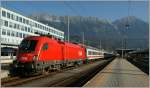 1016 �BB 1016 043-0 with the IC 118 Salzburg - M�nster is leaving Innsbruck.
16.09.2011