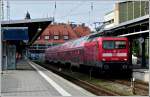 112 112 113-6 is heading a push-pull train in Stralsund on September 20th, 2011.