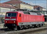 120 120 105-2 is running alone through the station of Regensburg on September 11th, 2010.