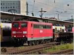 151 151 017-1 is hauling a freight train through the main station of Koblenz on June 23rd, 2011. 
