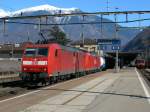 185 DB 185 with a Cargo Train in Bellinzona. 
13.03.2006